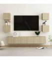 vidaXL 7 Piece TV Cabinet Set Sonoma Oak Engineered Wood