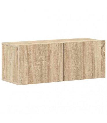 vidaXL 4 Piece TV Cabinet Set Sonoma Oak Engineered Wood