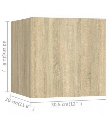 vidaXL 6 Piece TV Cabinet Set Sonoma Oak Engineered Wood