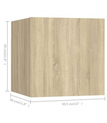 vidaXL 6 Piece TV Cabinet Set Sonoma Oak Engineered Wood