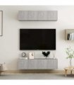 vidaXL 4 Piece TV Cabinet Set Concrete Grey 60x30x30 cm Engineered Wood
