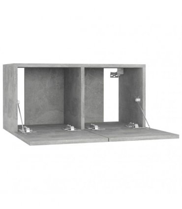 vidaXL 4 Piece TV Cabinet Set Concrete Grey 60x30x30 cm Engineered Wood