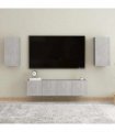vidaXL 4 Piece TV Cabinet Set Concrete Grey Engineered Wood