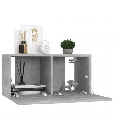vidaXL 4 Piece TV Cabinet Set Concrete Grey Engineered Wood