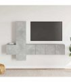 vidaXL 5 Piece TV Cabinet Set Concrete Grey Engineered Wood