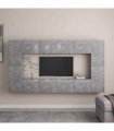 vidaXL 8 Piece TV Cabinet Set Concrete Grey Engineered Wood