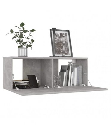 vidaXL 8 Piece TV Cabinet Set Concrete Grey Engineered Wood