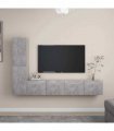 vidaXL 4 Piece TV Cabinet Set Concrete Grey Engineered Wood