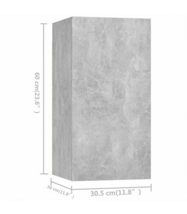 vidaXL 4 Piece TV Cabinet Set Concrete Grey Engineered Wood