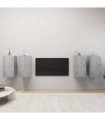 vidaXL 4 Piece TV Cabinet Set Concrete Grey 30,5x30x60 cm Engineered Wood