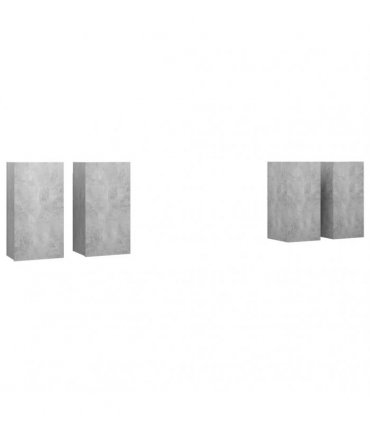 vidaXL 4 Piece TV Cabinet Set Concrete Grey 30,5x30x60 cm Engineered Wood