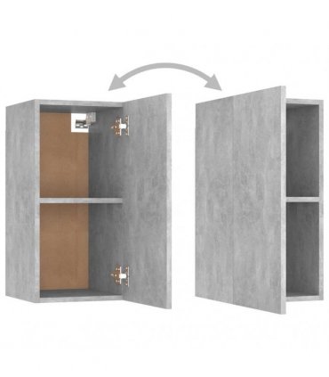 vidaXL 7 Piece TV Cabinet Set Concrete Grey 30,5x30x60 cm Engineered Wood
