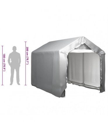vidaXL Storage Tent 180x300 cm Steel Grey