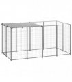 vidaXL Dog Kennel Silver 2,42 m² Steel