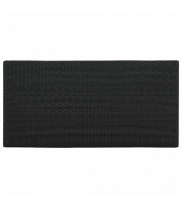 vidaXL 5 Piece Garden Bar Set with Cushions Poly Rattan Black