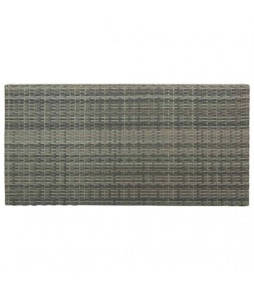 vidaXL 5 Piece Garden Bar Set with Cushions Poly Rattan Grey