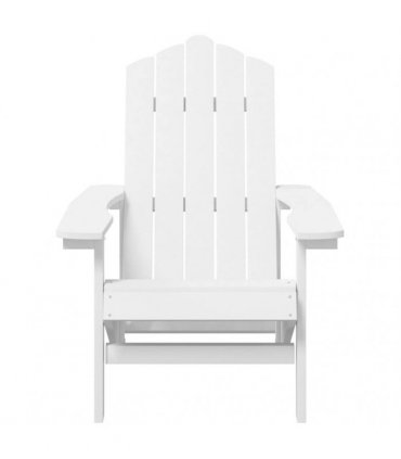 vidaXL Garden Adirondack Chairs 2 pcs HDPE White