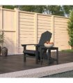 vidaXL Garden Adirondack Chair with Table HDPE Anthracite
