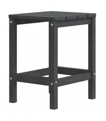 vidaXL Garden Adirondack Chair with Footstool & Table HDPE Anthracite