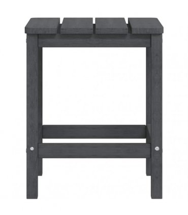 vidaXL Garden Adirondack Chairs with Footstool & Table HDPE Anthracite