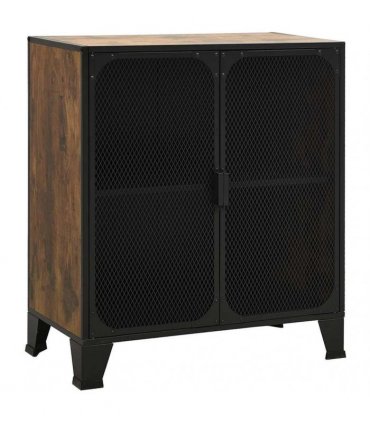 vidaXL Storage Cabinets 2 pcs Rustic Brown 72x36x82 cm Metal and MDF