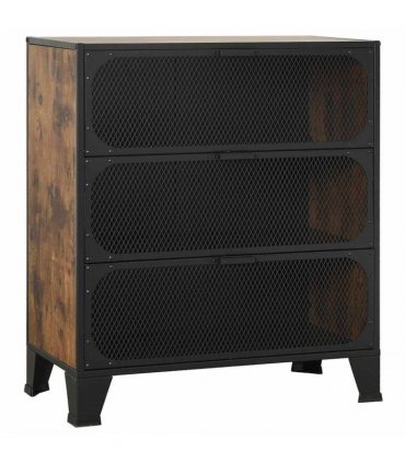 vidaXL Storage Cabinets 2 pcs Rustic Brown 72x36x82 cm Metal and MDF