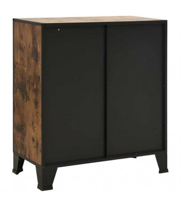 vidaXL Storage Cabinets 2 pcs Rustic Brown 72x36x82 cm Metal and MDF