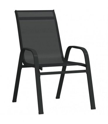 vidaXL 9 Piece Garden Dining Set Black