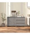 vidaXL 2 Piece Sideboard Grey Sonoma Engineered Wood