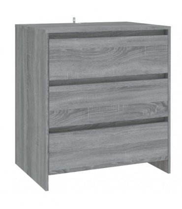 vidaXL 3 Piece Sideboard Grey Sonoma Engineered Wood