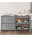 vidaXL Sideboards 2 pcs Grey Sonoma 70x41x75 cm Engineered Wood