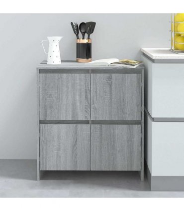 vidaXL Sideboards 2 pcs Grey Sonoma 70x41x75 cm Engineered Wood