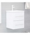 vidaXL Sink Cabinet with Built-in Basin White Engineered Wood