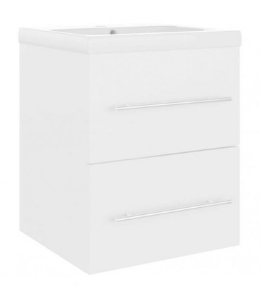 vidaXL Sink Cabinet with Built-in Basin White Engineered Wood
