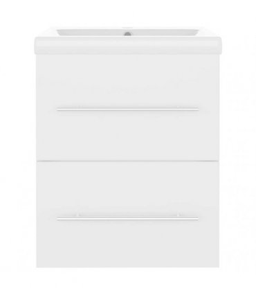 vidaXL Sink Cabinet with Built-in Basin White Engineered Wood