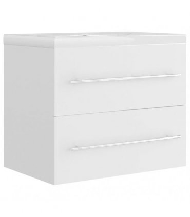 vidaXL Sink Cabinet with Built-in Basin White Engineered Wood