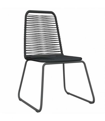 vidaXL 3 Piece Garden Dining Set Black