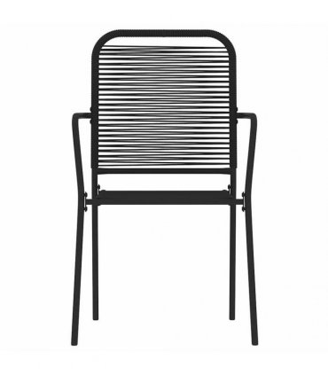 vidaXL 3 Piece Garden Dining Set Black