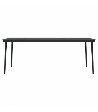 vidaXL 9 Piece Garden Dining Set Black