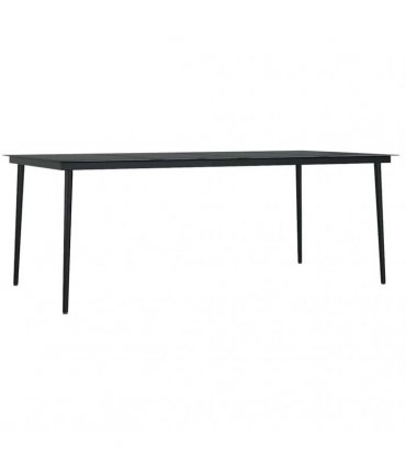 vidaXL 9 Piece Garden Dining Set Black
