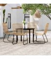 vidaXL 5 Piece Garden Dining Set Oak