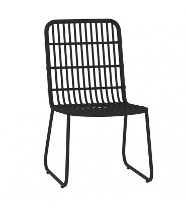 vidaXL 7 Piece Garden Dining Set Black