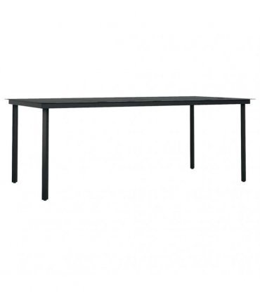 vidaXL 9 Piece Garden Dining Set Black