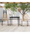 vidaXL 3 Piece Garden Dining Set Oak