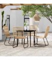 vidaXL 5 Piece Garden Dining Set Oak