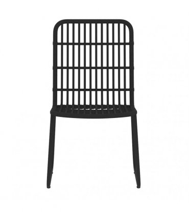 vidaXL 3 Piece Garden Dining Set Black