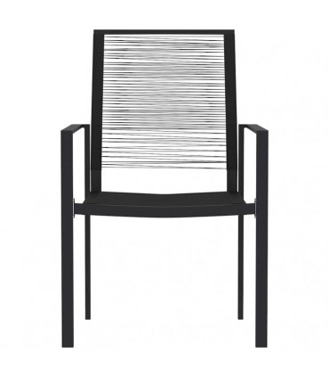 vidaXL 3 Piece Garden Dining Set Black