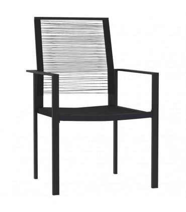 vidaXL 5 Piece Garden Dining Set Black