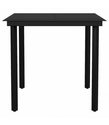 vidaXL 5 Piece Garden Dining Set Black