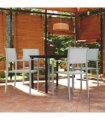 vidaXL 5 Piece Garden Dining Set White